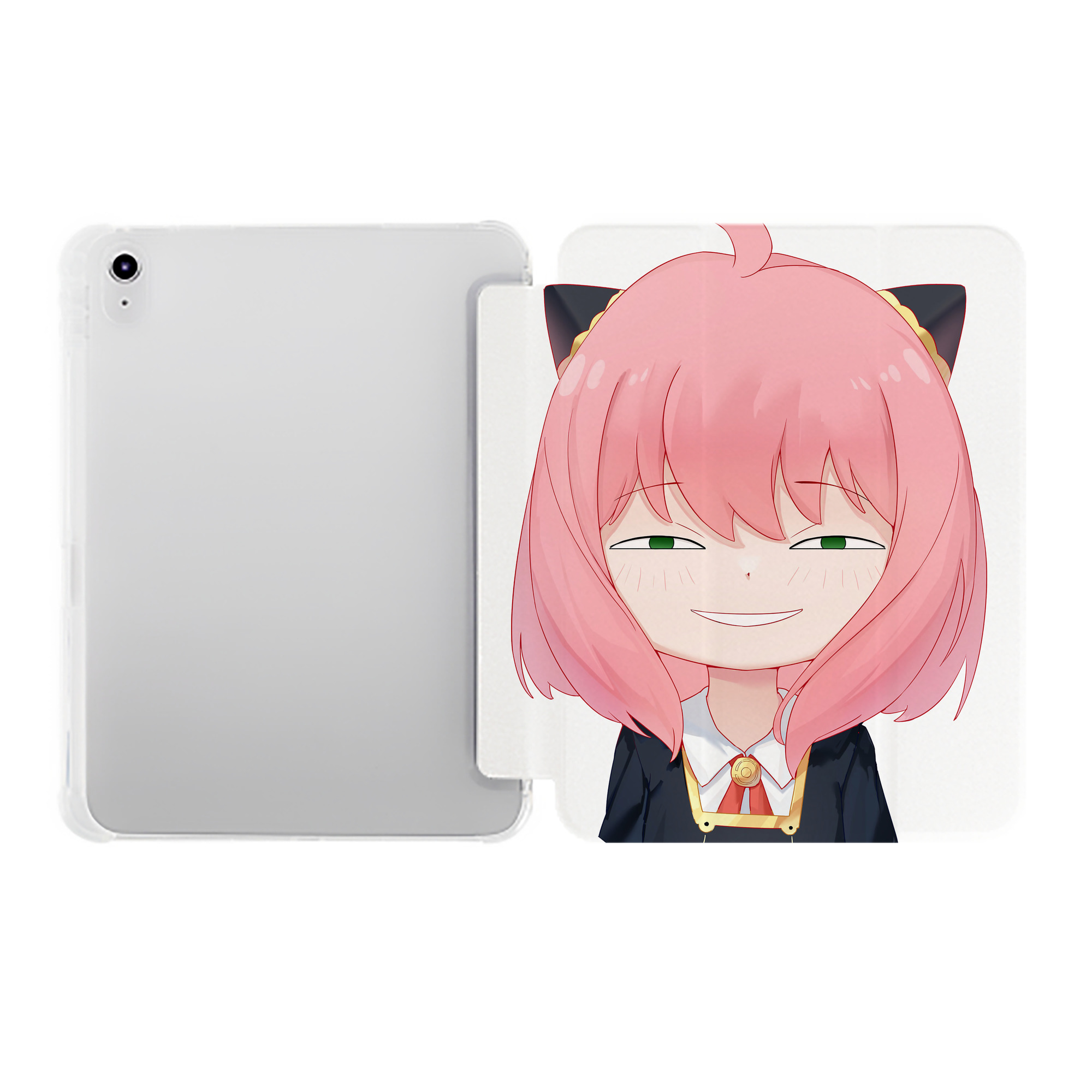 （画像用） SPY×FAMILY间谍家家酒 IPad ケース ペン収納付き 三つ折りスタンド PUレザー×シリコン 対応機種9.5/10.5/10.9インチ